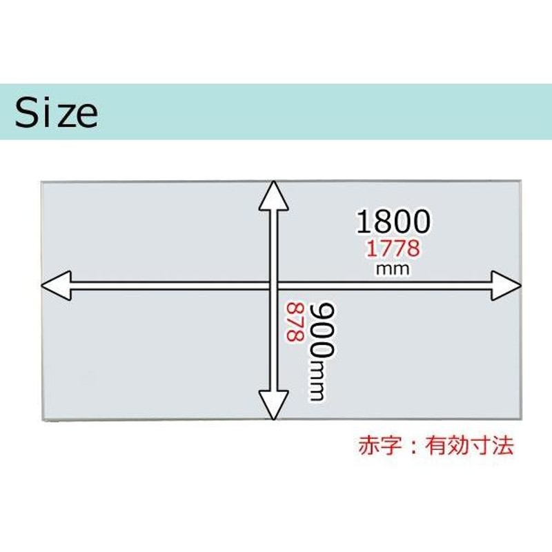 馬印 壁掛ホワイトボード 無地 1800×900mm NV36