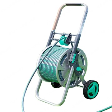水管/水管車/噴頭 水管車 手推水管車 收納車 澆花神器 澆花水槍 灑水噴頭 卷管器（自動排管/可繞50米水管/3檔調節）