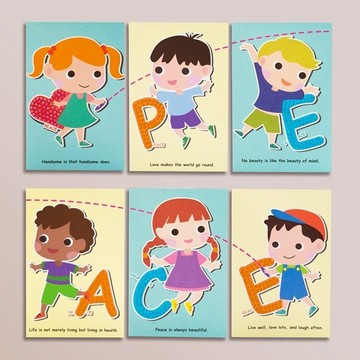 【GFSD】水鑽精品-手工萬用卡-愛和平