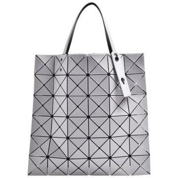 ISSEY MIYAKE 三宅一生BAOBAO霧面透光幾何方格6X6手提包(淺灰色)