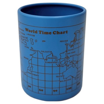 Life 徠福 地圖筆筒  藍色  1個