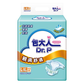 Dr. P包大人黏貼型紙尿褲親膚舒適L-13片