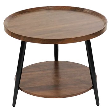 FAmILyLIFE 生活 木冶山居 Carmel雙層圓形茶几 60 x 48.5cm 6.3kg  胡桃木