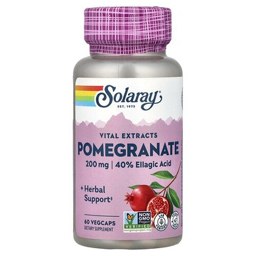 Solaray, 重要提取物，石榴，200 毫克，60 粒素食膠囊