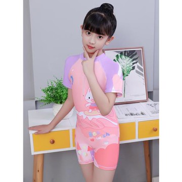 兒童泳衣女童小女孩2025新款連體游泳衣中大童學生專業訓練泳裝夏