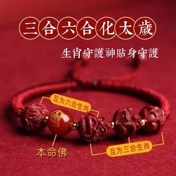 🙏🏻紫南宮過爐 開光🙏🏻2026年馬年-三合六合生肖紅繩手鍊 化解犯太歲紅繩 瑪瑙手繩 生肖手鍊 開運紅繩 情侶手鍊禮物