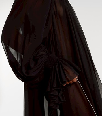 Khaite Edgar semi-sheer silk tulle midi dress