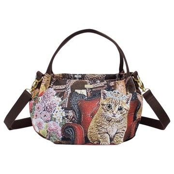 斜背包 南瓜 / 防潑水 平織緹花 公主喵