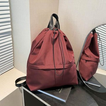 新款小眾設計感學生通勤雙肩包百搭休閑大容量抽繩背包運動瑜伽包