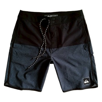 QUIKSILVER 男款 沙灘褲  32碼  黑色幾何