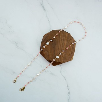 PANNE 大眾帶或眼鏡帶珍珠和水晶