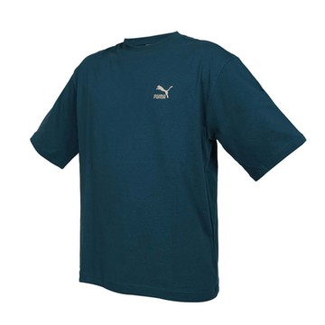 PUMA 男短袖T恤-上衣 休閒 慢跑 歐規 68302922 深綠淺杏