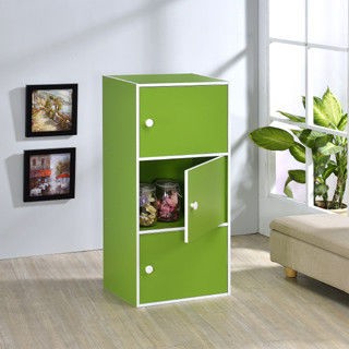 【好傢俱】三層門櫃-綠