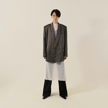 【NaSuBi Vintage】經典輪廓雙襟古著西裝外套