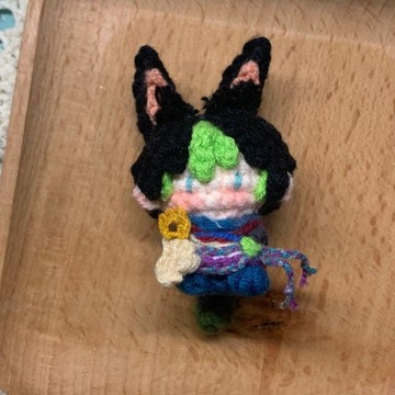 热賣🎁毛線鉤織原神可莉神裏綾華胡桃軟糖diy材料包二次元包包掛件禮物diy手作材料包 手作小物  手工 編織