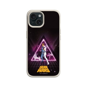 iPhone 15 SolidX 貝殼灰 - 迪士尼-星際大戰 Star Wars - 天行者路克-復古系列