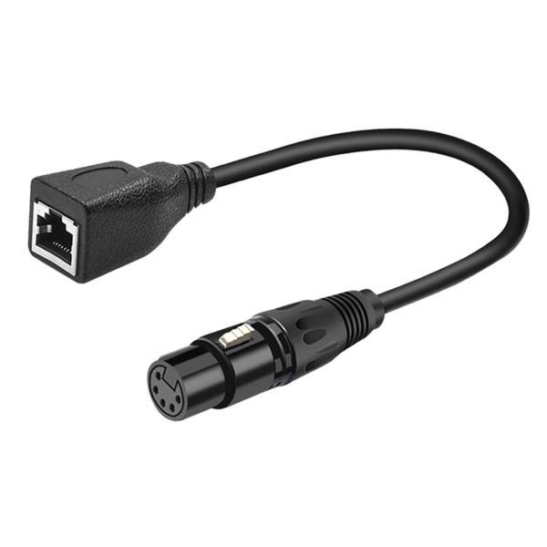 XLR ピン メス RJ45 メス アダプター ケーブル 30cm 1フィート レコーディング スタジオ用