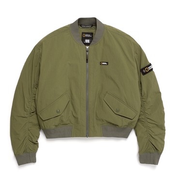 女裝 ANAS 布勞森短版鋪棉夾克 - 卡其色