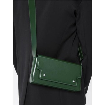 日韓ins斜挎包設計師方盒包信封包潮牌休閑復古寬肩帶單肩鉚釘包