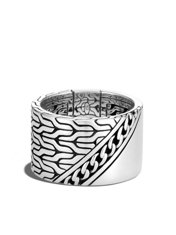 John Hardy - Classic Chain Silver 15mm band ring - men - Sterling Silver - 10