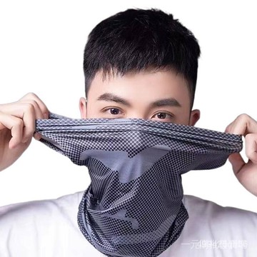 【台灣現貨秒發】冰絲無痕麵罩 (新款掛耳) 夏季防曬頭套 機車頭套 騎車頭套 自行車麵罩 降溫冰絲麵罩 冰涼魔術頭巾