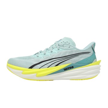Puma 慢跑鞋 Deviate Nitro 4 Wns 女鞋 藍 黃 碳板鞋 回彈 抓地 312124-09