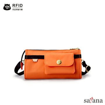 【satana】Soldier 美好偏執的多隔層斜肩包-暖陽橙-SOS2551-805