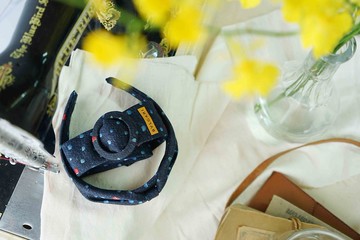 古董領帶改製腰帶-BVLGARI 蘋果咬一口-深藍-belt
