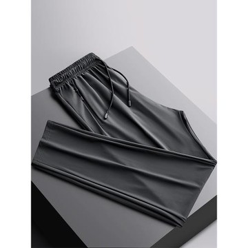 自帶冰涼觸感！冰絲褲子男休閑褲運動褲夏季男款薄款大碼夏天長褲