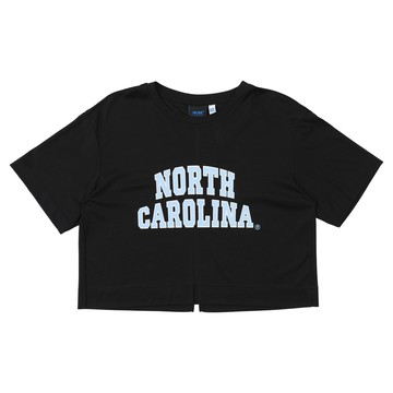 NCAA 短T 黑色 北卡羅來納 透膚 短版 短袖 女 7622100120
