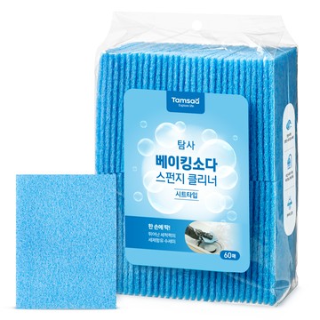 Tamsaa 含洗滌劑小蘇打海綿清潔巾  1個  19 x 13 x 17 cm