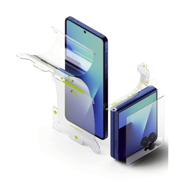 Ringke 3-in-1 Protector Pro 適用於 Galaxy Z Flip 7 高清透明屏幕和鉸鏈保護膜