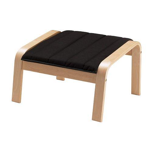 IKEA/イケア POANG フットスツールクッション, アルメ ブラック