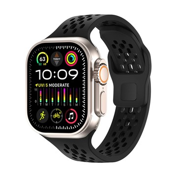 夏季硅膠網孔透氣錶帶 iwatch錶帶 Apple watch錶帶 s12 S10 蘋果手錶錶帶 44/40mm SE