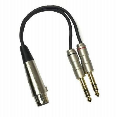 Studio Z XLR 6インチ Yスプリッターケーブル ゴールドチップ 3ピン バランス XLRメス→デュアル1/4インチパッチまたはオス→デュアル1/4インチYケーブル バラン