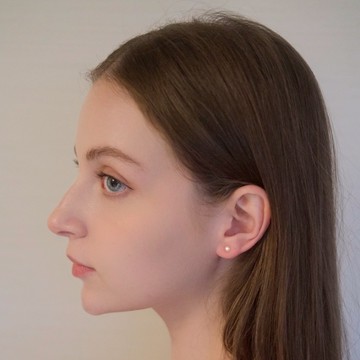 MAISON M So法珍珠耳環 粉橘色xs