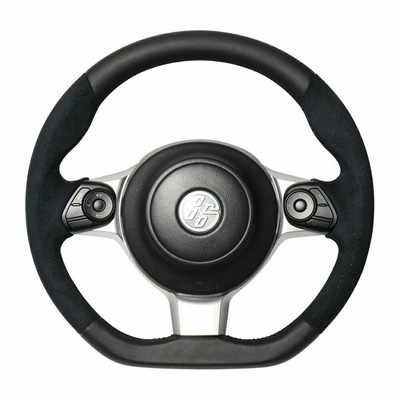 REAL レアル ステアリング ブラックレザー&ブラックウルトラスエード (ブラックユーロステッチ) プリウスα GR SPORT ZVW41W 2017年12月〜