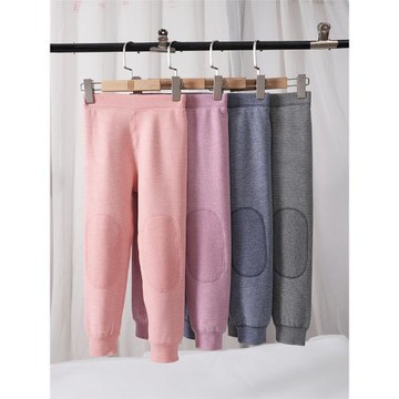 兒童保暖褲雙面德絨秋冬加厚帶護膝男童秋褲女童打底褲中大童毛褲