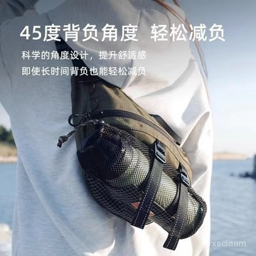 臺灣倉🙌8H出🔥網狀口袋拆為迷你背包休閒百搭機能多變大容量斜挎包尼龍斜挎包 11111