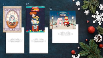 【原創手繪聖誕卡】連信封