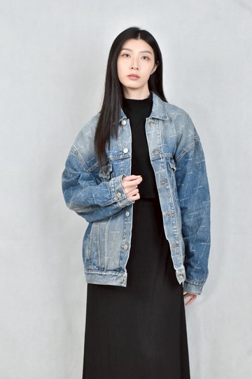(XL) balenciaga藍色牛仔外套