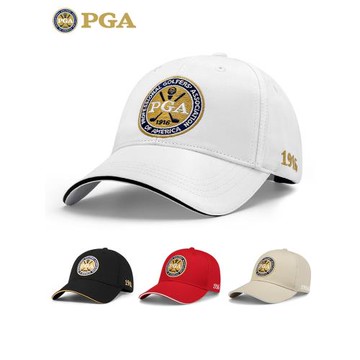 熱賣PGA高爾夫帽子男士吸汗透氣防曬球帽戶外運動遮陽帽 有頂帽