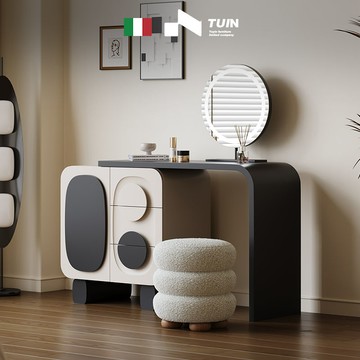 熱銷/免運 快速出貨 梳妝臺 化妝臺 梳妝台 化妝台 化妝櫃 意式極簡設計師梳妝臺收納柜臥室現代簡約伸縮化妝桌高級感書桌