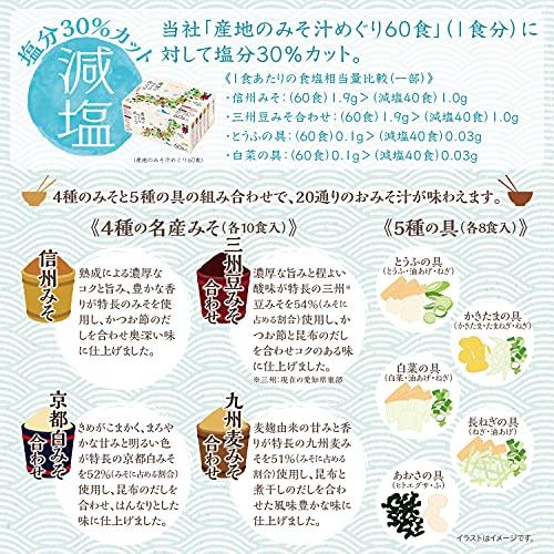 ひかり味噌 産地のみそ汁めぐり 減塩 40食入