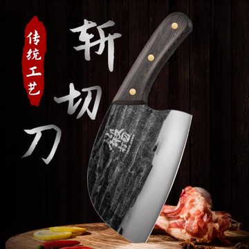 龍泉家用砍骨頭刀斬骨屠夫專用刀不銹鋼商用剁骨頭刀鍛打宰骨頭刀