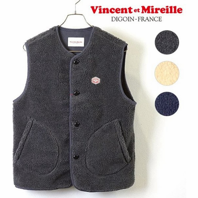 ヴァンソン エ ミレイユ Vincent Et Mireille ボア ベスト Boa Vest メンズ レディース フリースベスト Fw 通販 Lineポイント最大0 5 Get Lineショッピング