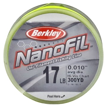 Berkley 貝克力 NanoFil 奈晶線 釣線 編織線 PE線 300碼(274m) NF30017-22 4號  Yellow  1個  300 YD