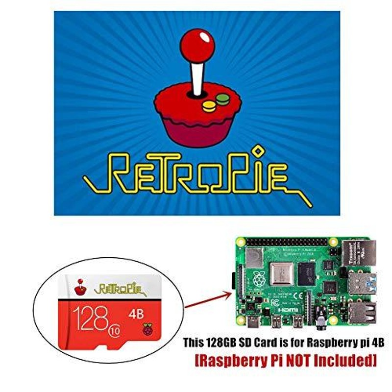 Raspberry Pi 4 10000+ ゲーム RetroPie SDカード128GB 45+