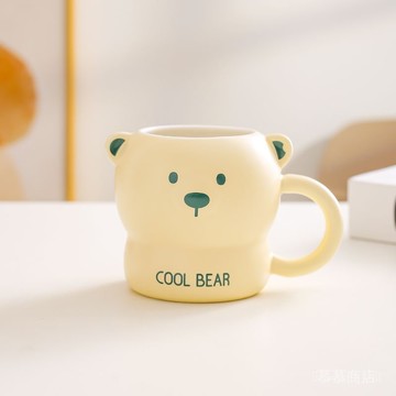 ✨可開發票#【酷熊】創意個性小衆陶瓷馬剋盃網紅水盃咖啡盃牛奶早餐盃情侶盃#免運