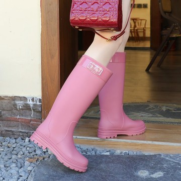 🍭臺灣出貨🍭女士加厚時尚雨靴防滑加厚高筒成人廚房耐磨保暖防水鞋 雨鞋女 雨鞋女 防滑厚底 防水雨鞋 長筒雨鞋 女雨鞋